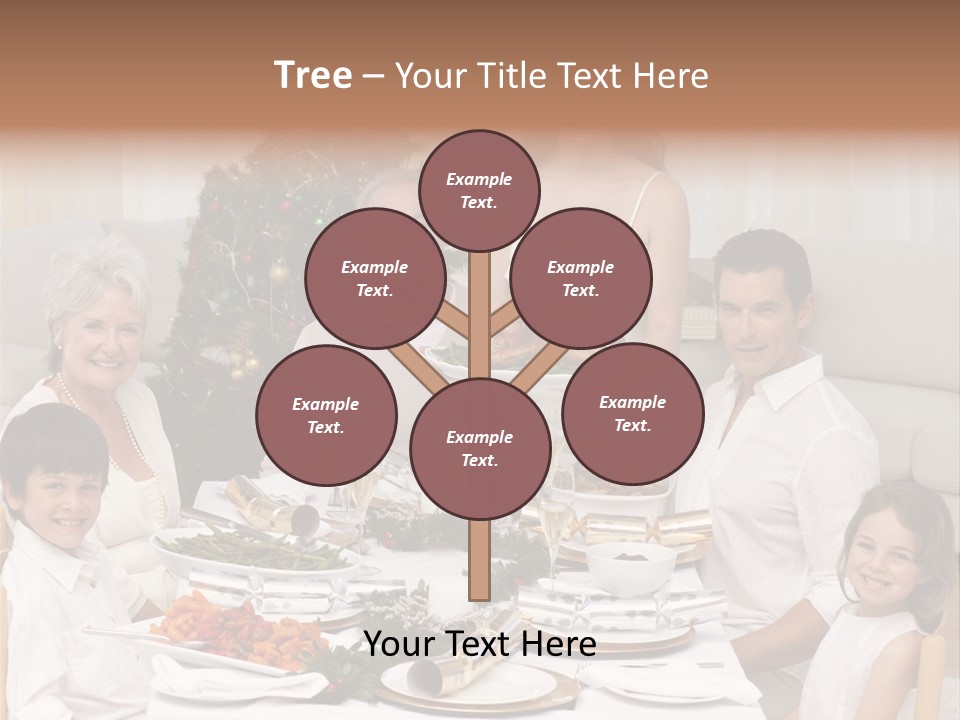 Family Christmas Dinner PowerPoint Template
