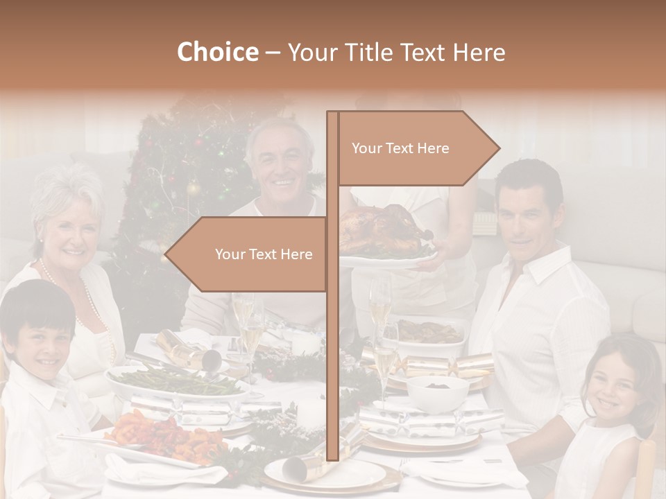 Family Christmas Dinner PowerPoint Template