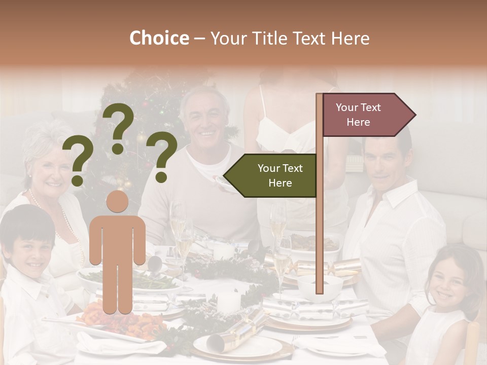 Family Christmas Dinner PowerPoint Template