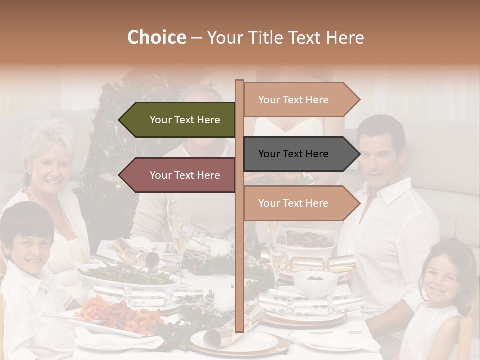 Family Christmas Dinner PowerPoint Template