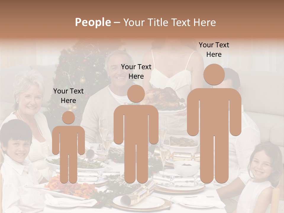 Family Christmas Dinner PowerPoint Template