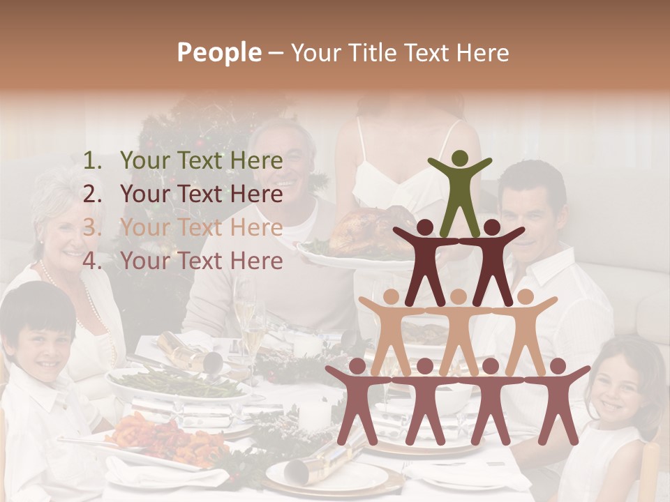 Family Christmas Dinner PowerPoint Template