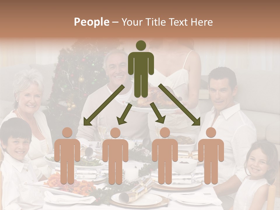 Family Christmas Dinner PowerPoint Template