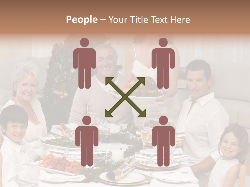 Family Christmas Dinner PowerPoint Template