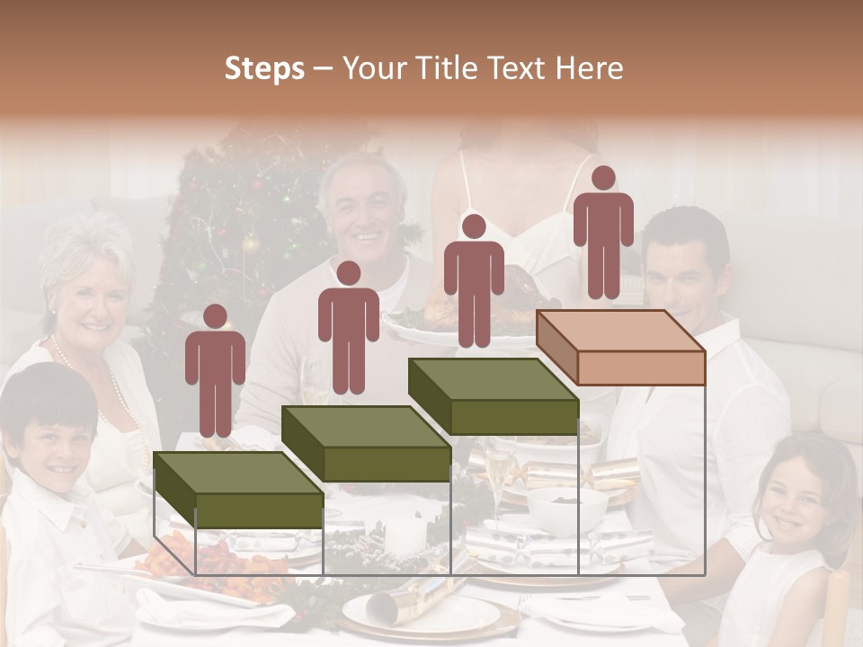 Family Christmas Dinner PowerPoint Template