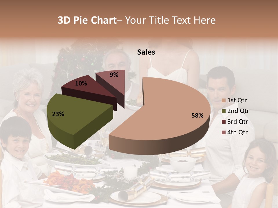 Family Christmas Dinner PowerPoint Template
