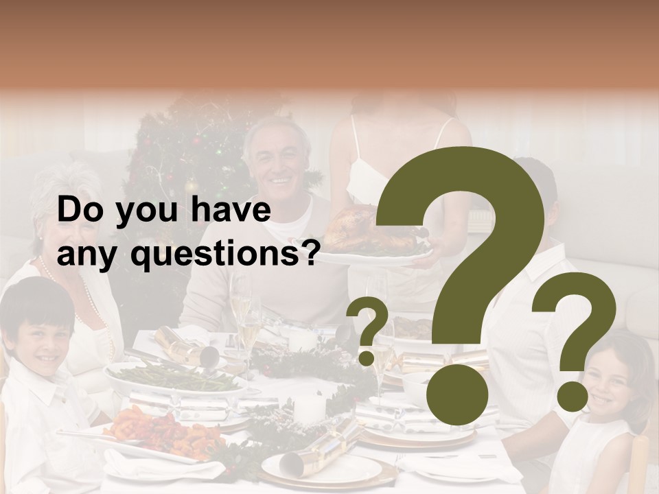 Family Christmas Dinner PowerPoint Template