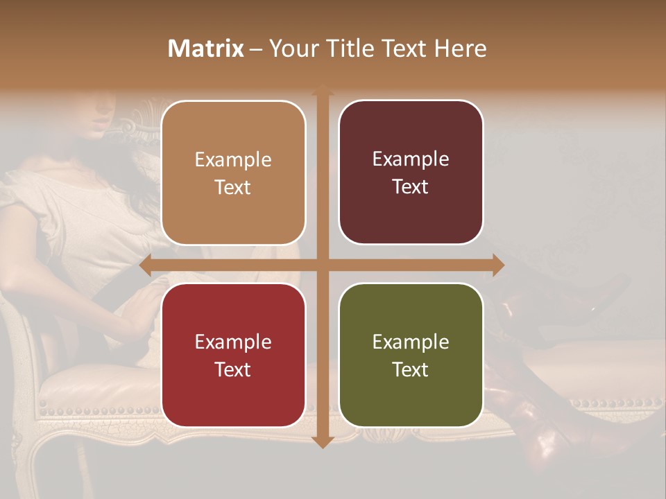 Fashion Model Sitting PowerPoint Template