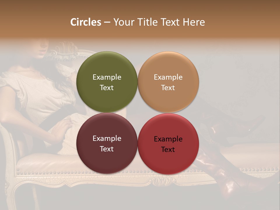 Fashion Model Sitting PowerPoint Template