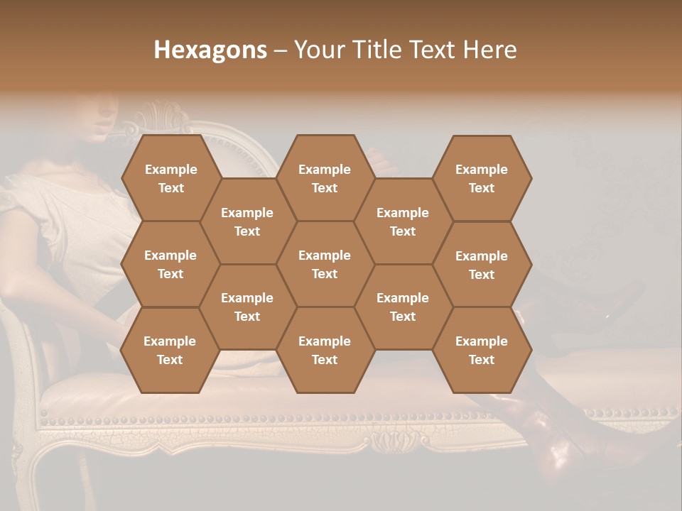 Fashion Model Sitting PowerPoint Template