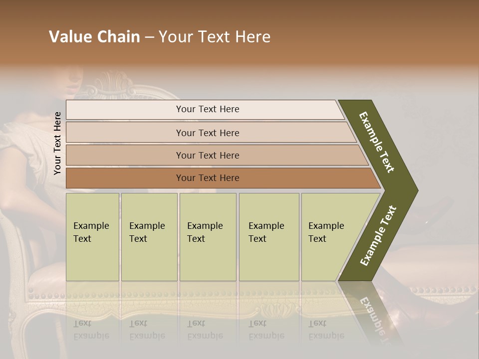 Fashion Model Sitting PowerPoint Template