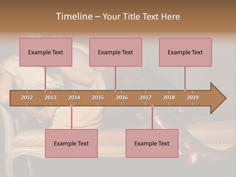 Fashion Model Sitting PowerPoint Template