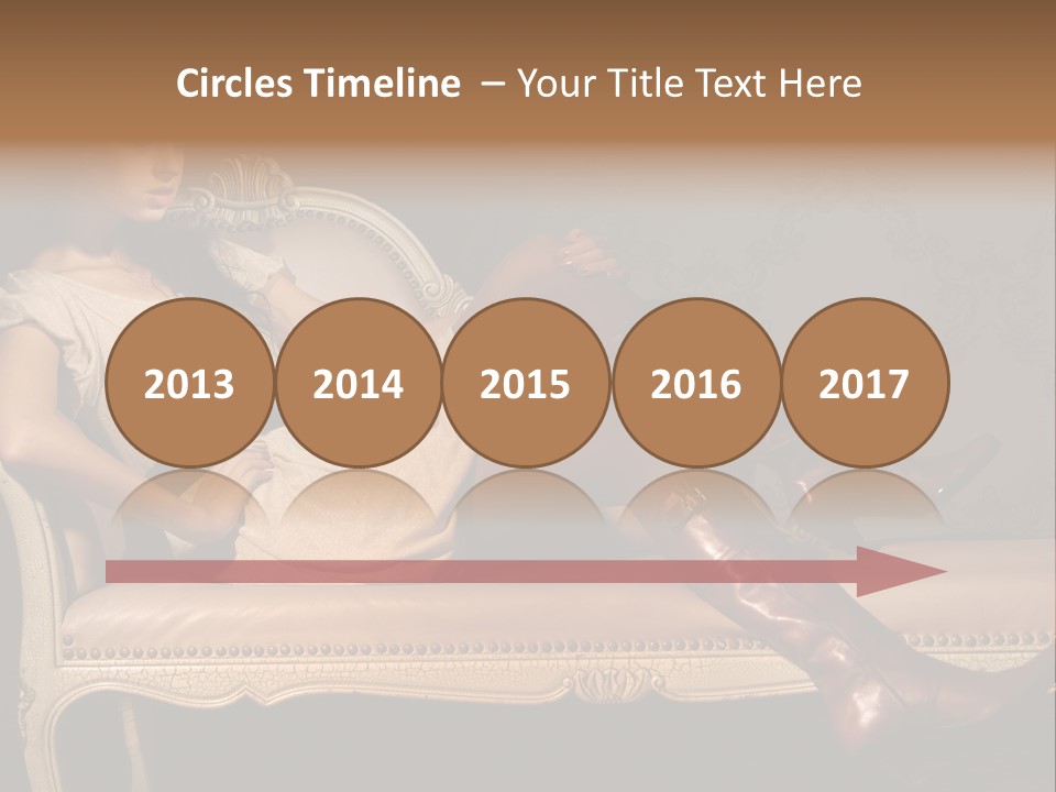 Fashion Model Sitting PowerPoint Template