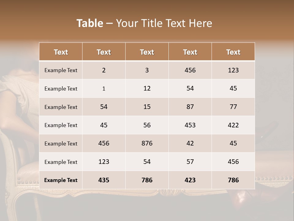 Fashion Model Sitting PowerPoint Template
