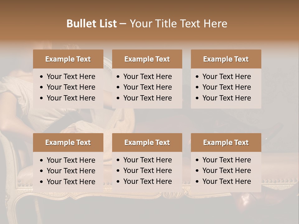 Fashion Model Sitting PowerPoint Template