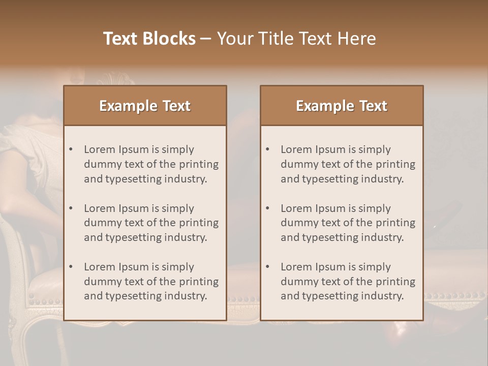 Fashion Model Sitting PowerPoint Template