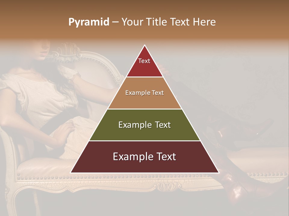 Fashion Model Sitting PowerPoint Template