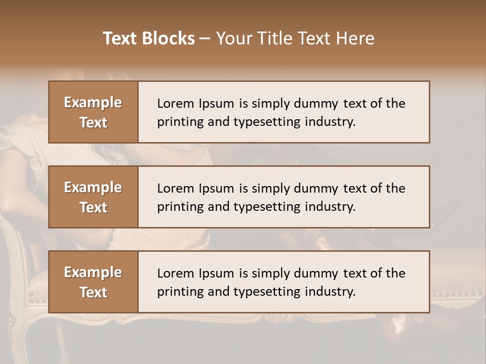 Fashion Model Sitting PowerPoint Template