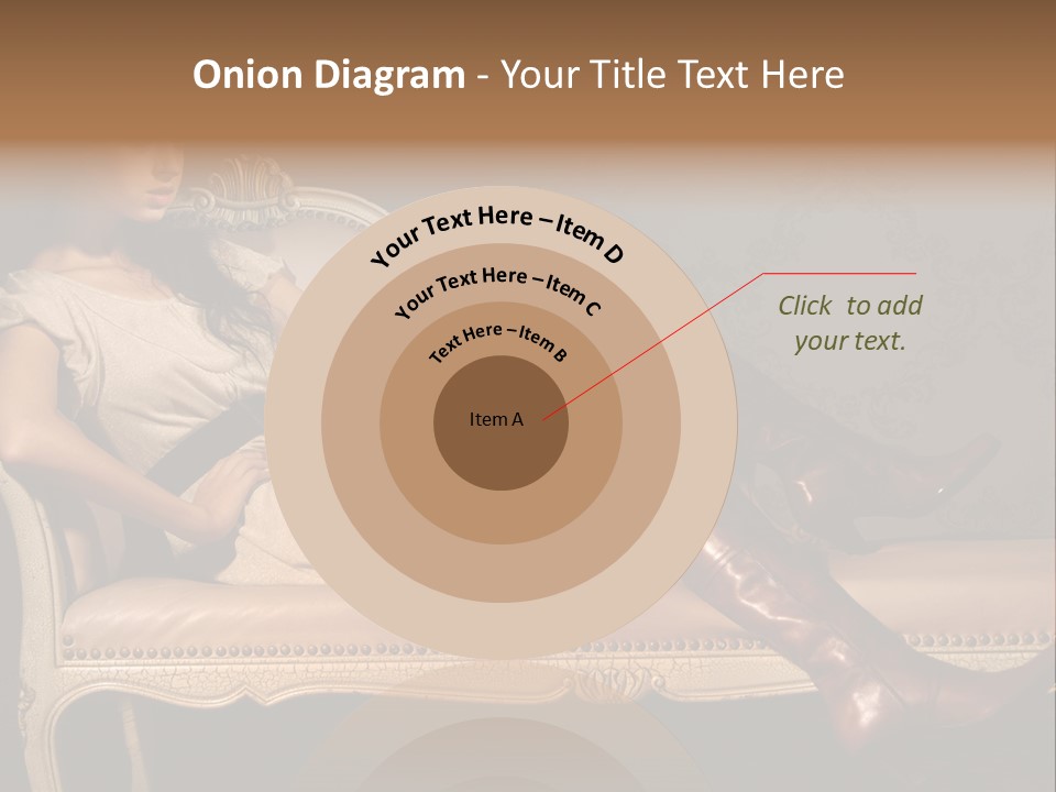 Fashion Model Sitting PowerPoint Template