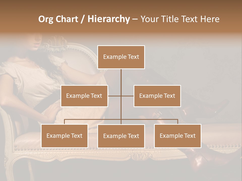 Fashion Model Sitting PowerPoint Template