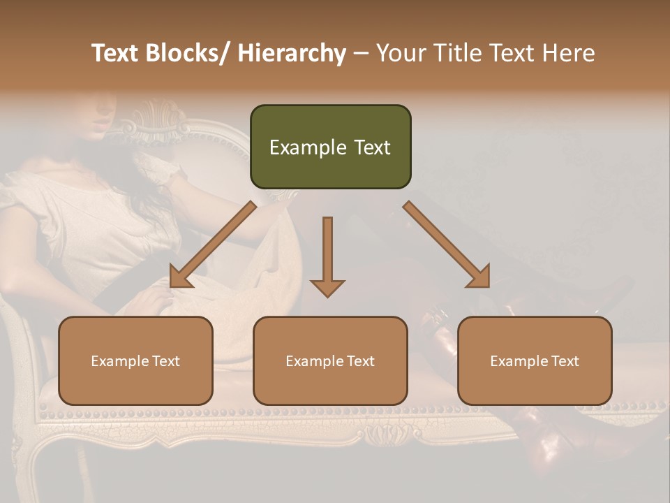 Fashion Model Sitting PowerPoint Template