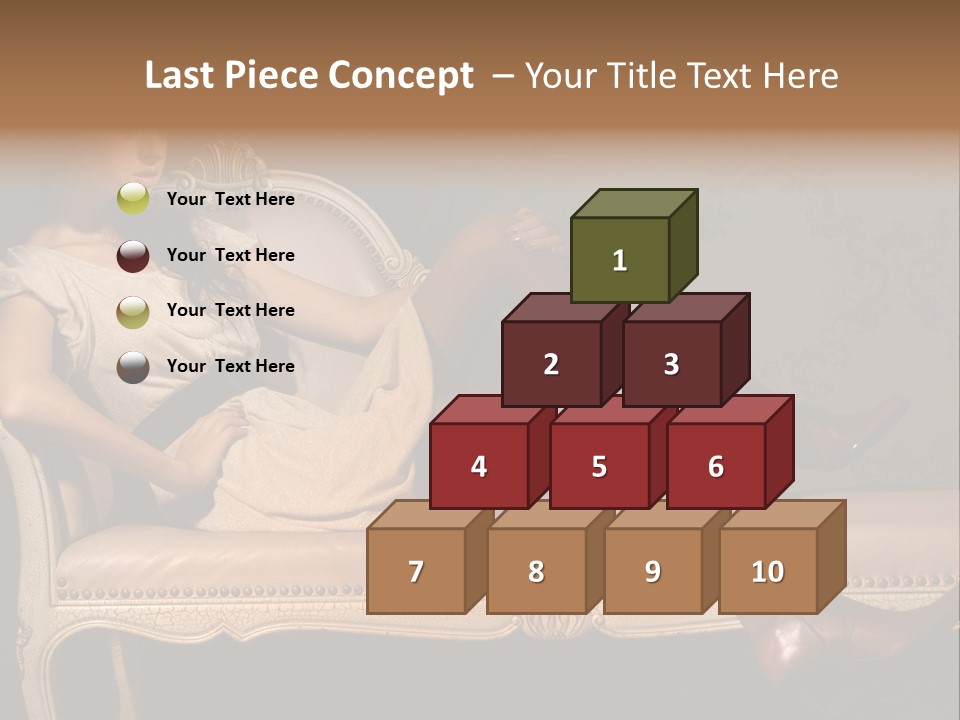 Fashion Model Sitting PowerPoint Template