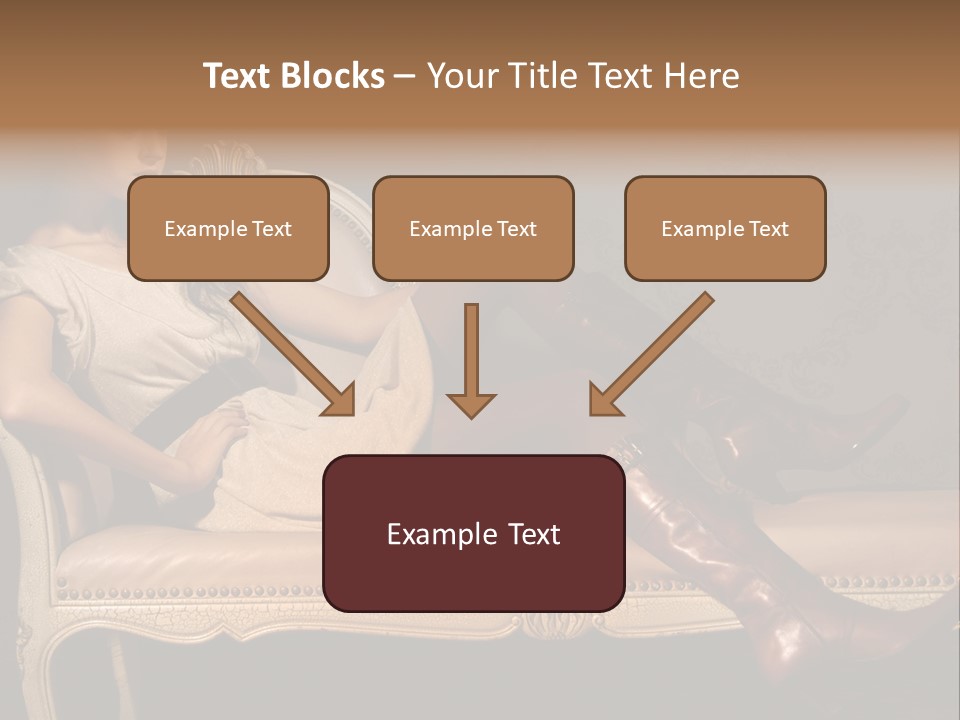 Fashion Model Sitting PowerPoint Template