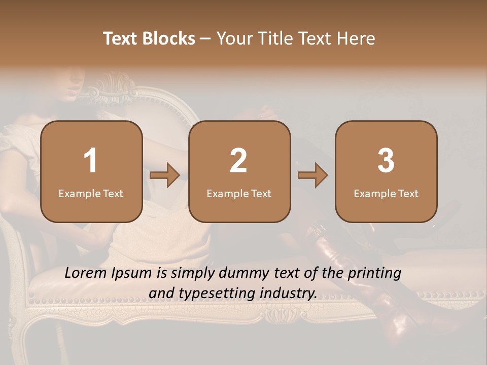 Fashion Model Sitting PowerPoint Template