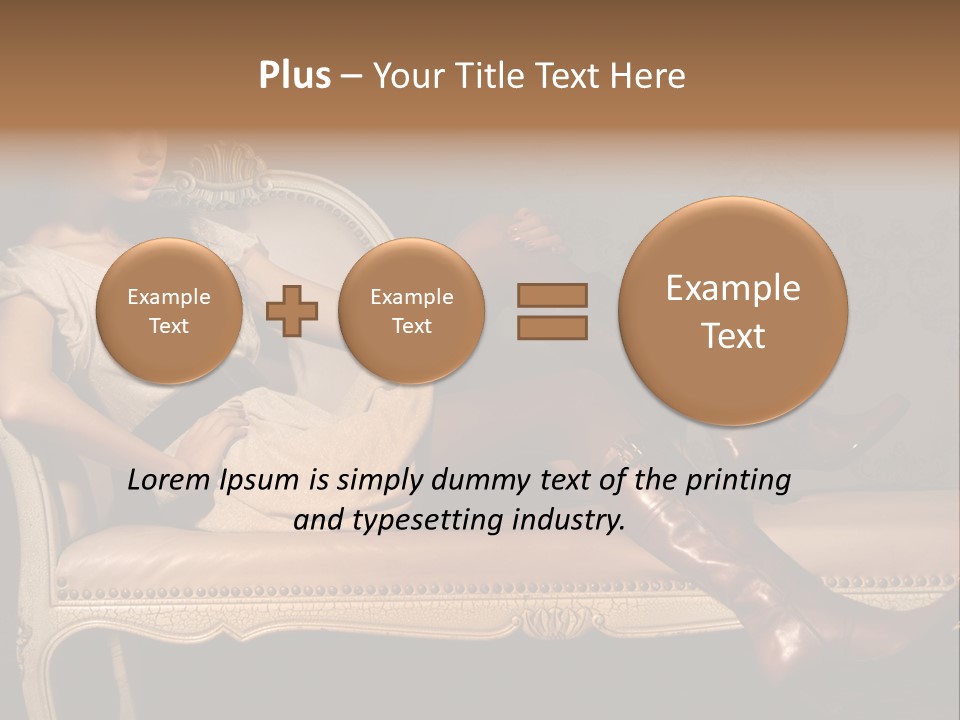 Fashion Model Sitting PowerPoint Template