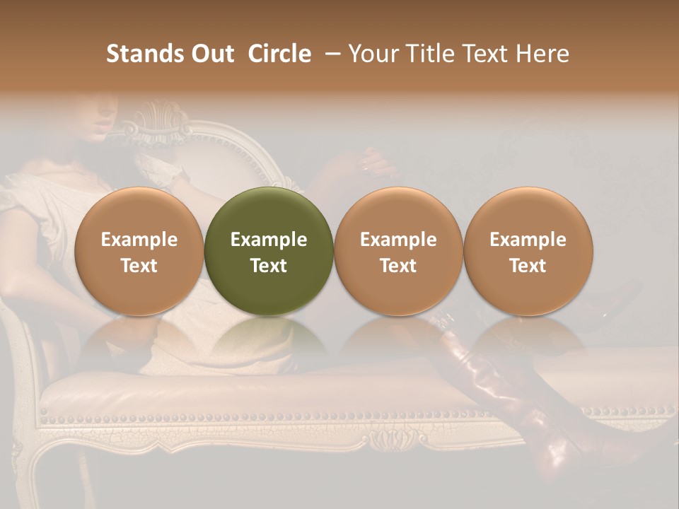 Fashion Model Sitting PowerPoint Template