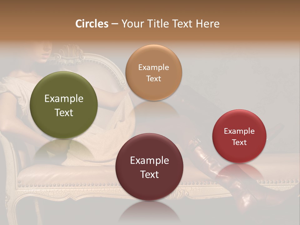 Fashion Model Sitting PowerPoint Template