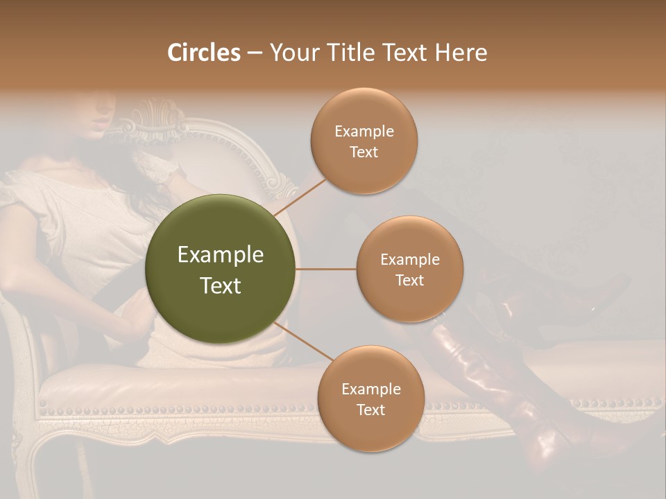 Fashion Model Sitting PowerPoint Template