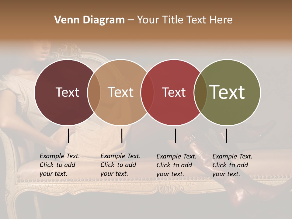 Fashion Model Sitting PowerPoint Template