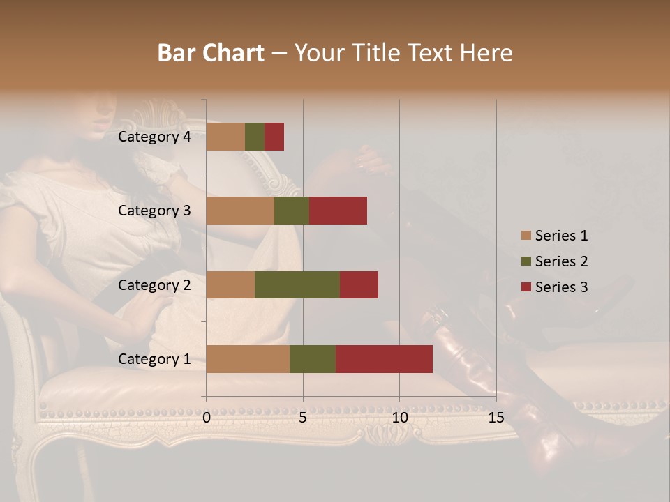 Fashion Model Sitting PowerPoint Template