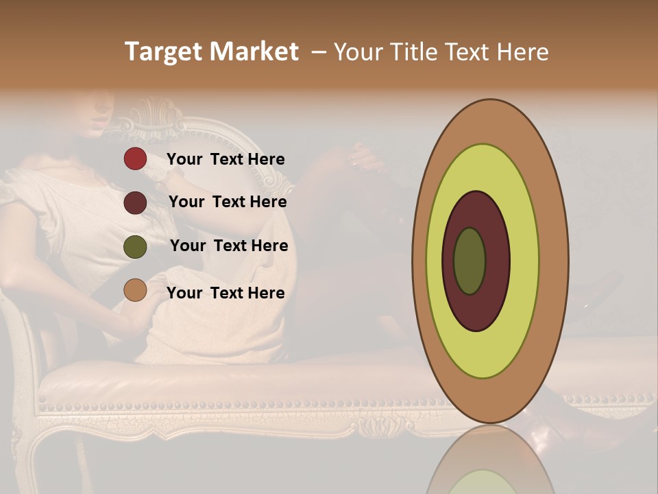 Fashion Model Sitting PowerPoint Template