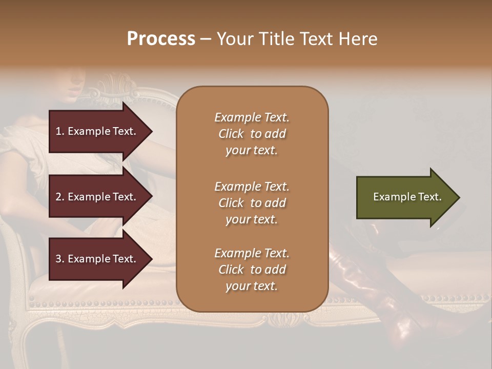Fashion Model Sitting PowerPoint Template