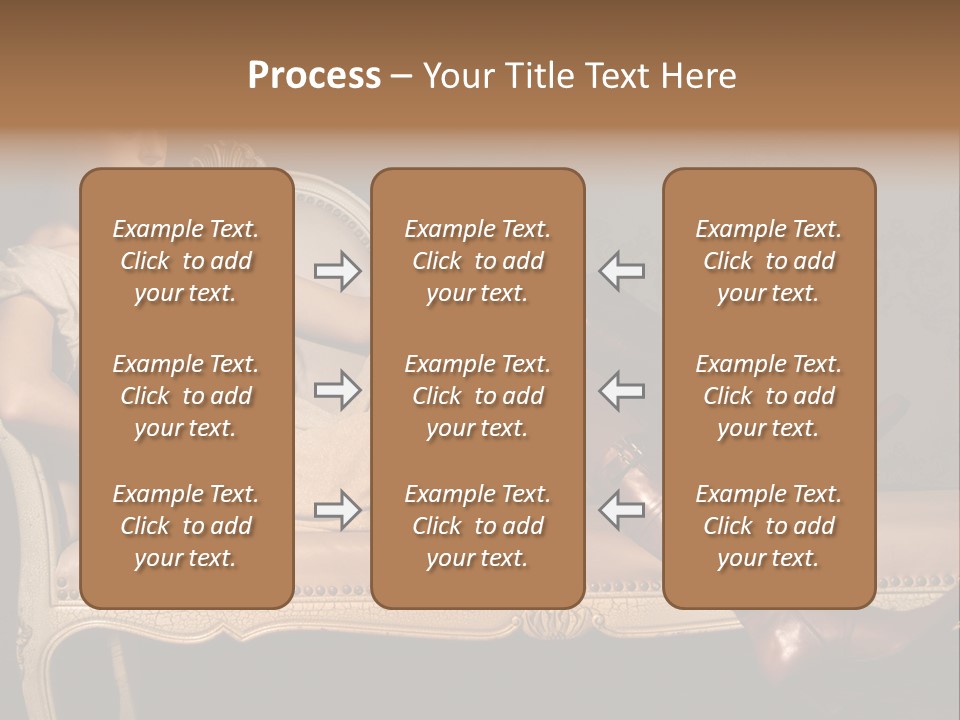 Fashion Model Sitting PowerPoint Template