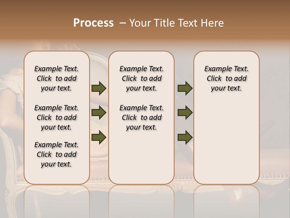 Fashion Model Sitting PowerPoint Template