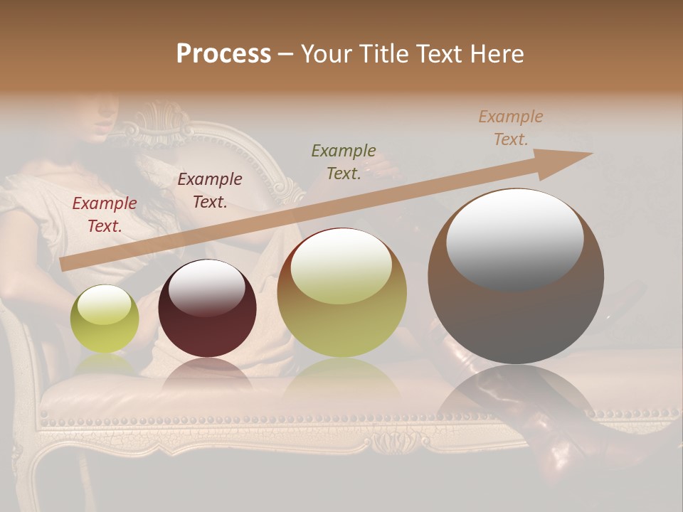 Fashion Model Sitting PowerPoint Template