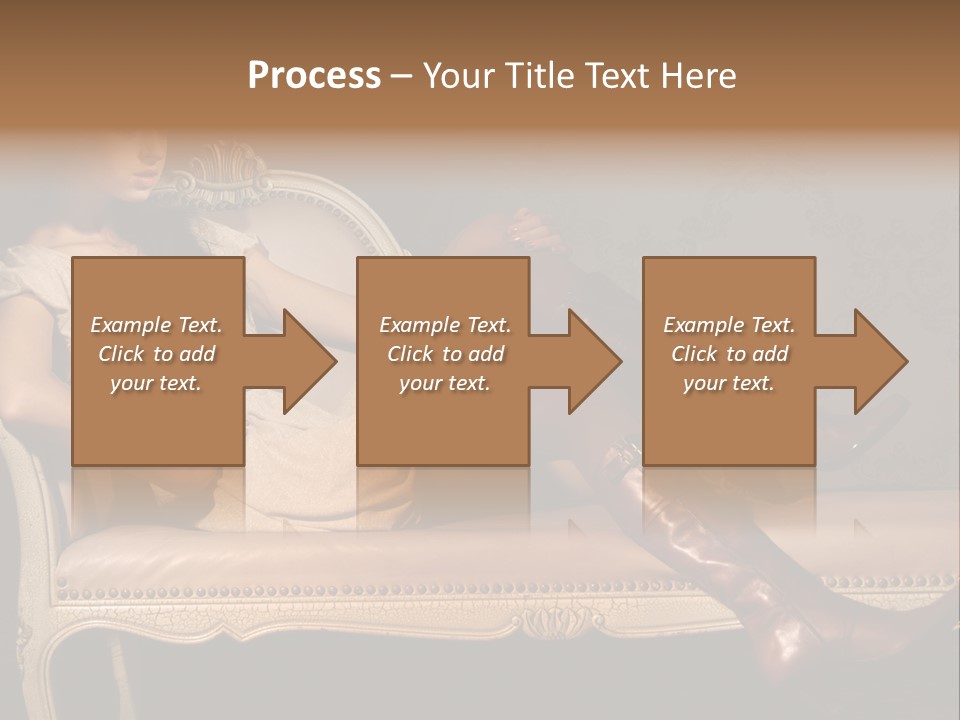 Fashion Model Sitting PowerPoint Template