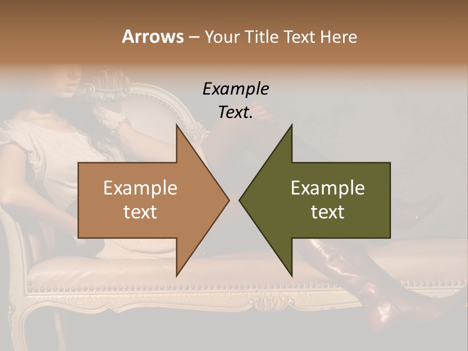 Fashion Model Sitting PowerPoint Template