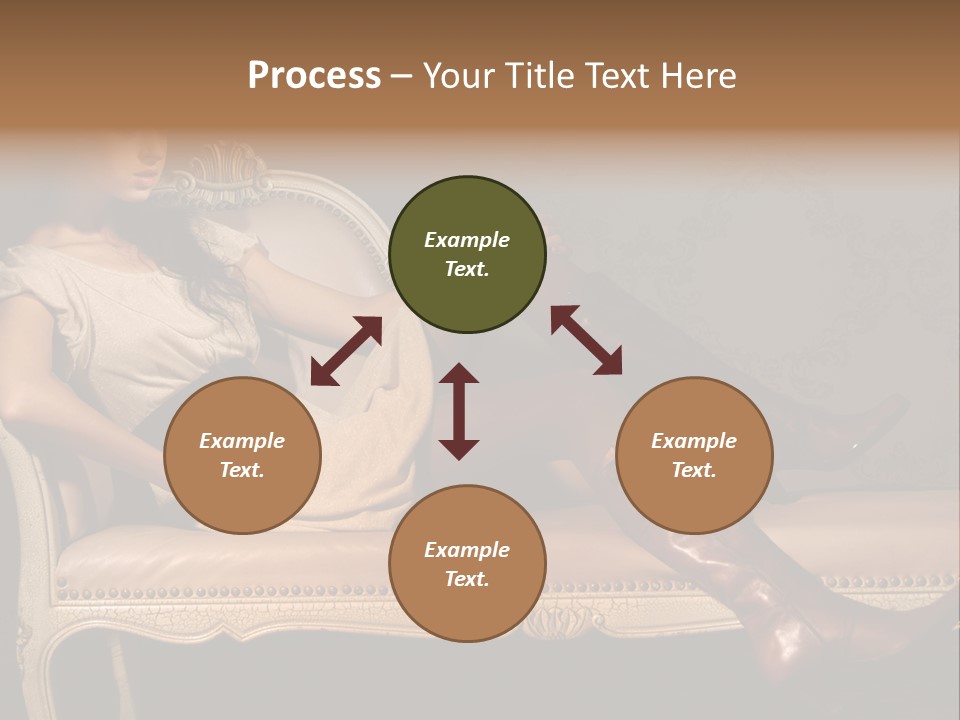 Fashion Model Sitting PowerPoint Template