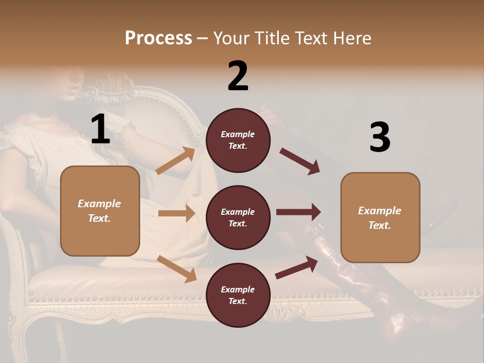 Fashion Model Sitting PowerPoint Template