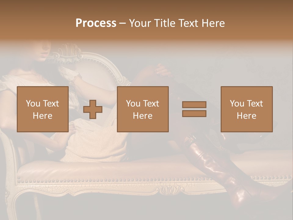 Fashion Model Sitting PowerPoint Template