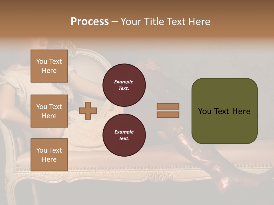Fashion Model Sitting PowerPoint Template