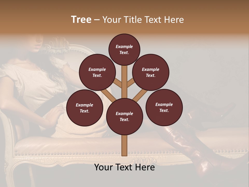 Fashion Model Sitting PowerPoint Template