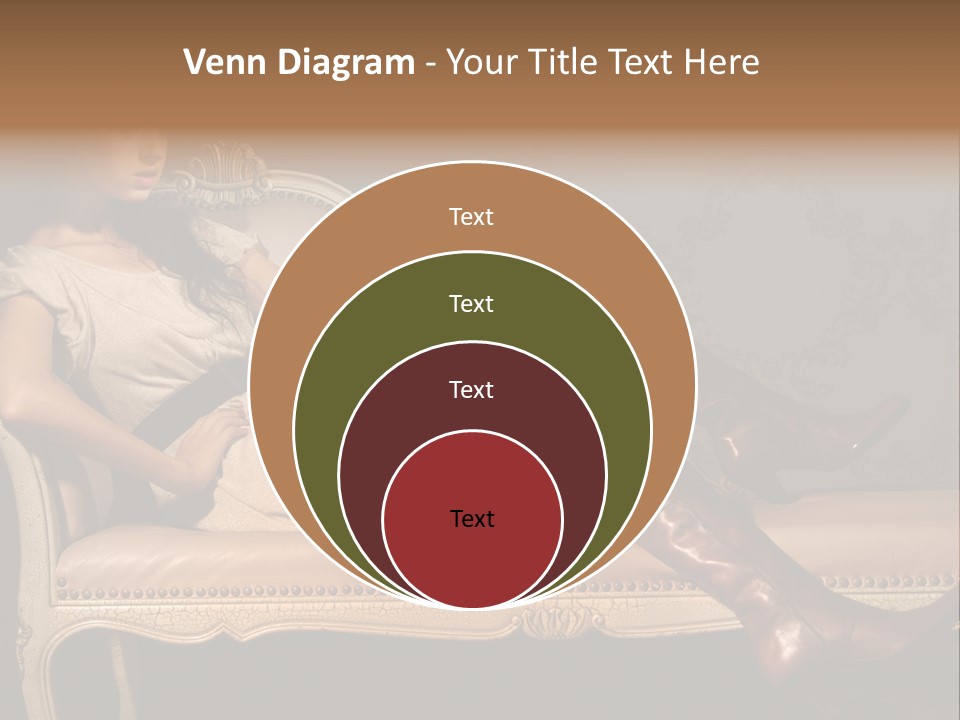 Fashion Model Sitting PowerPoint Template