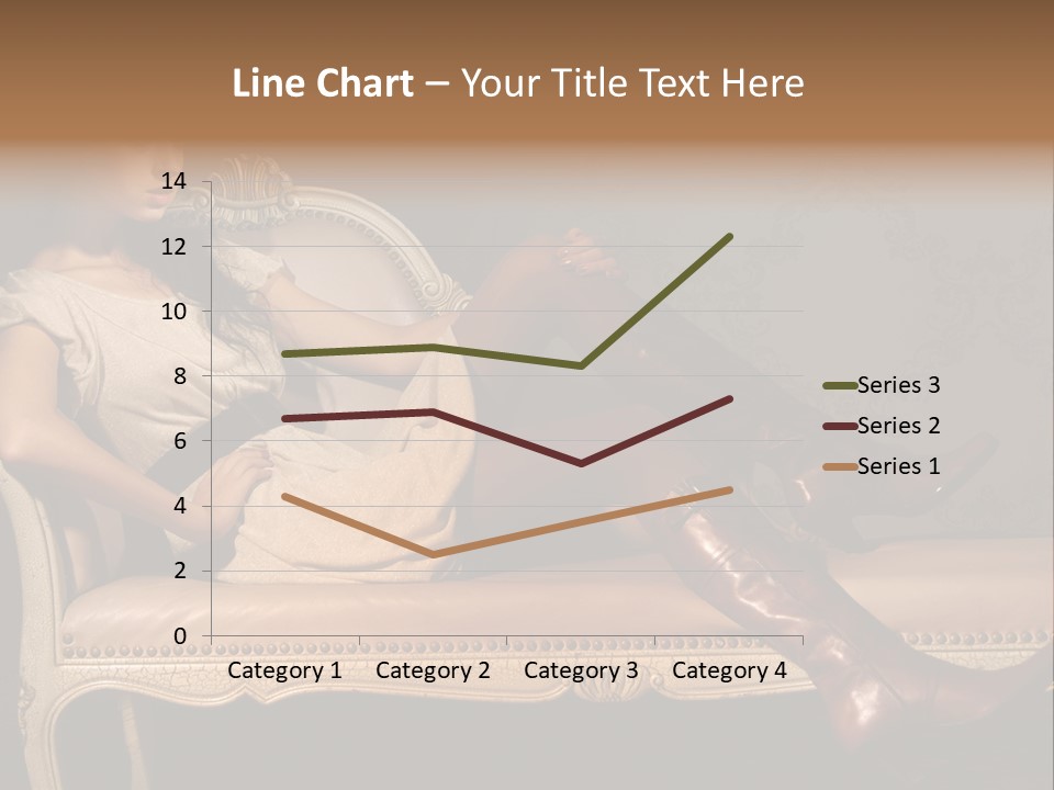 Fashion Model Sitting PowerPoint Template