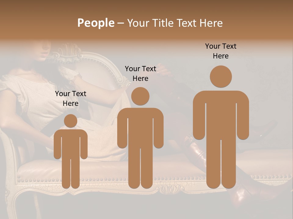 Fashion Model Sitting PowerPoint Template