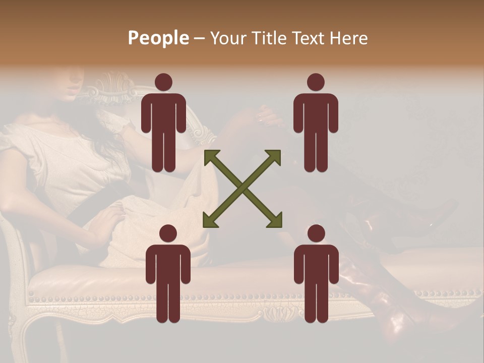 Fashion Model Sitting PowerPoint Template